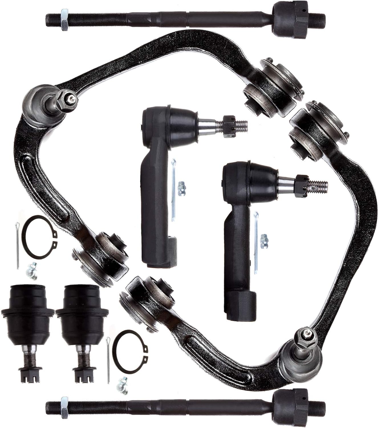 SOSOPART 8pc Set Front Suspension Kit Upper Control Arm And Ball Joint Outer Inner