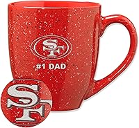Vista 8 de Rico Industries NFL Football #1 Dad 16 oz Team Color Laser Engraved Ceramic Coffee Mug