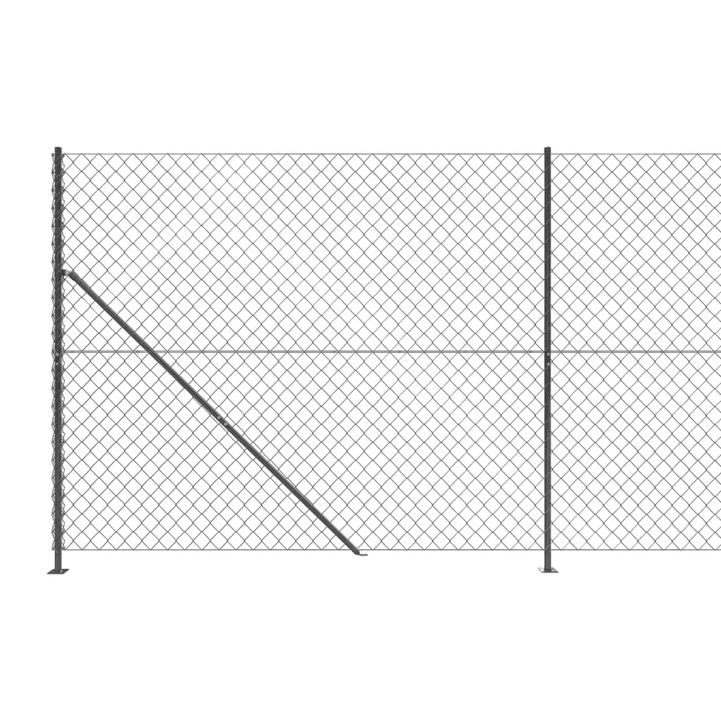 Festnight Malla Metálica Galvanizada Valla Ovejas Ganadera Agrofence Malla de Alambre Valla De Jardín Valla de Salvaje Pesado Valla Forestal 1.6 x 10 m Gris Antracita