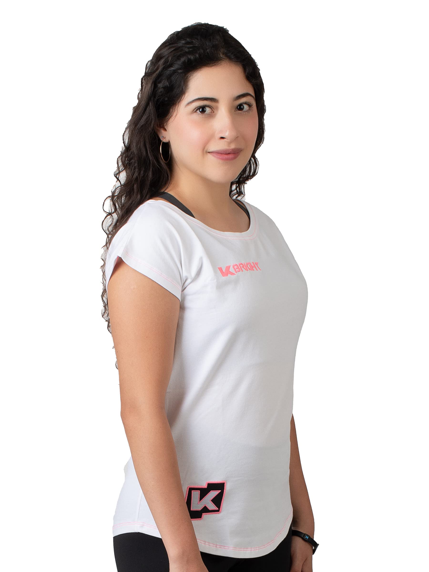K-BRIGHT Camiseta de Mujer | Algodón orgánico de Primera Calidad - Fabricada en Europa - Vegana| Sostenible. Fair. Deportivo.