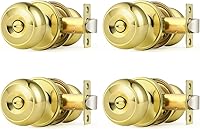 Vista 28 de Probrico Pomos de puerta negro mate, manijas de puerta con cerradura y perilla, pomos de interior sin llave para baño y dormitorio, paquete de 2