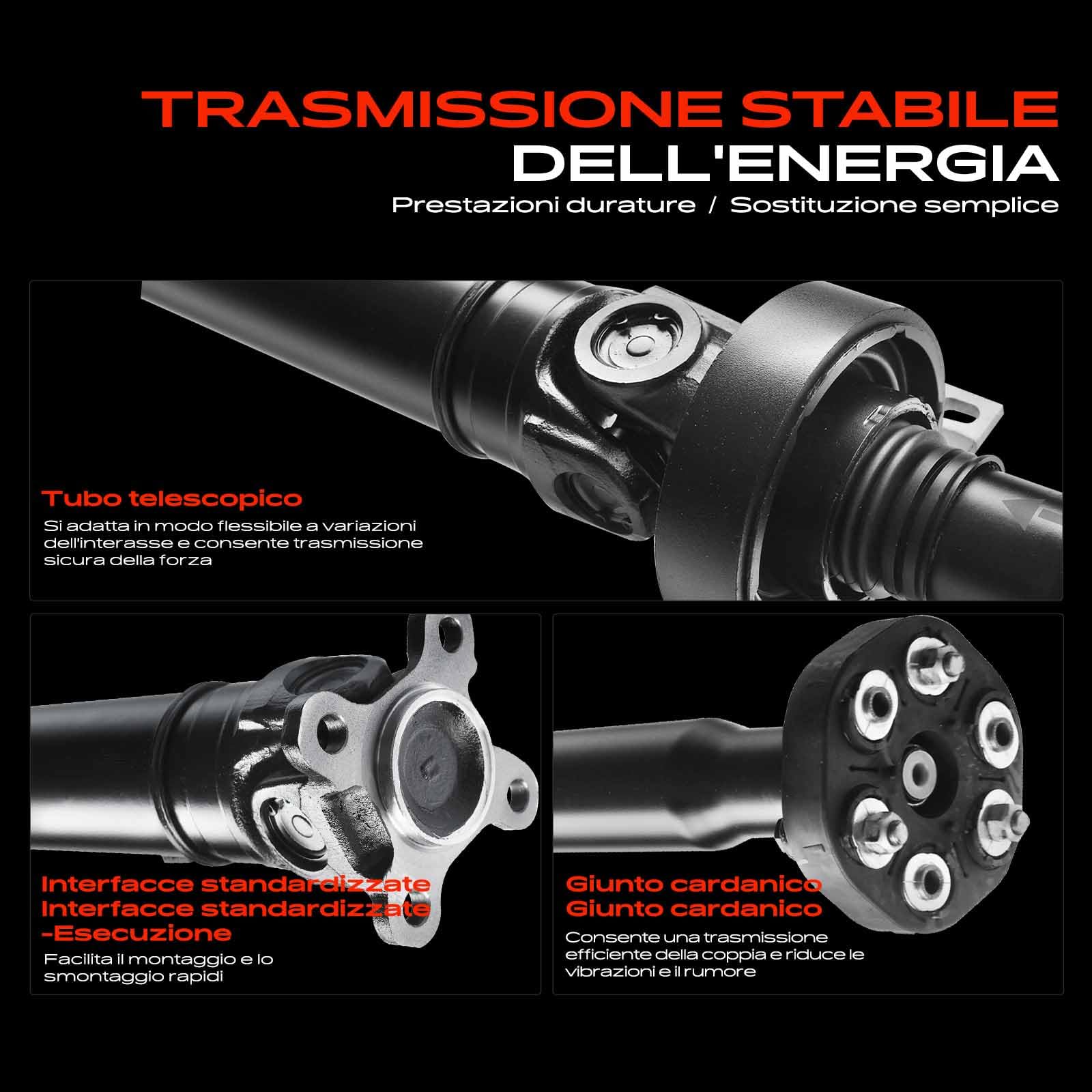 Frankberg Albero cardanico albero di trasmissione 1300 mm assale