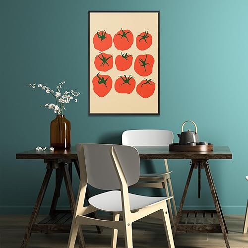 Miniatura 8 de Vintage Kitchen Tomato Canvas Posters Trendy Eclectic Modern Food Wall Art Rustic Mediterranean Tomato Picture Prints Painting For Dining Room