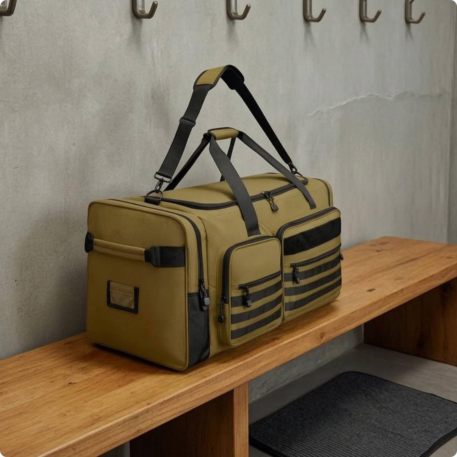 Borsone con Tracolla Regolabile Impermeabile Borsone con Tasche Laterali Multitasche Borsa da Baseball per Allenatori, Viaggio, Allenamento, Partite, Array, Stampa Marmo