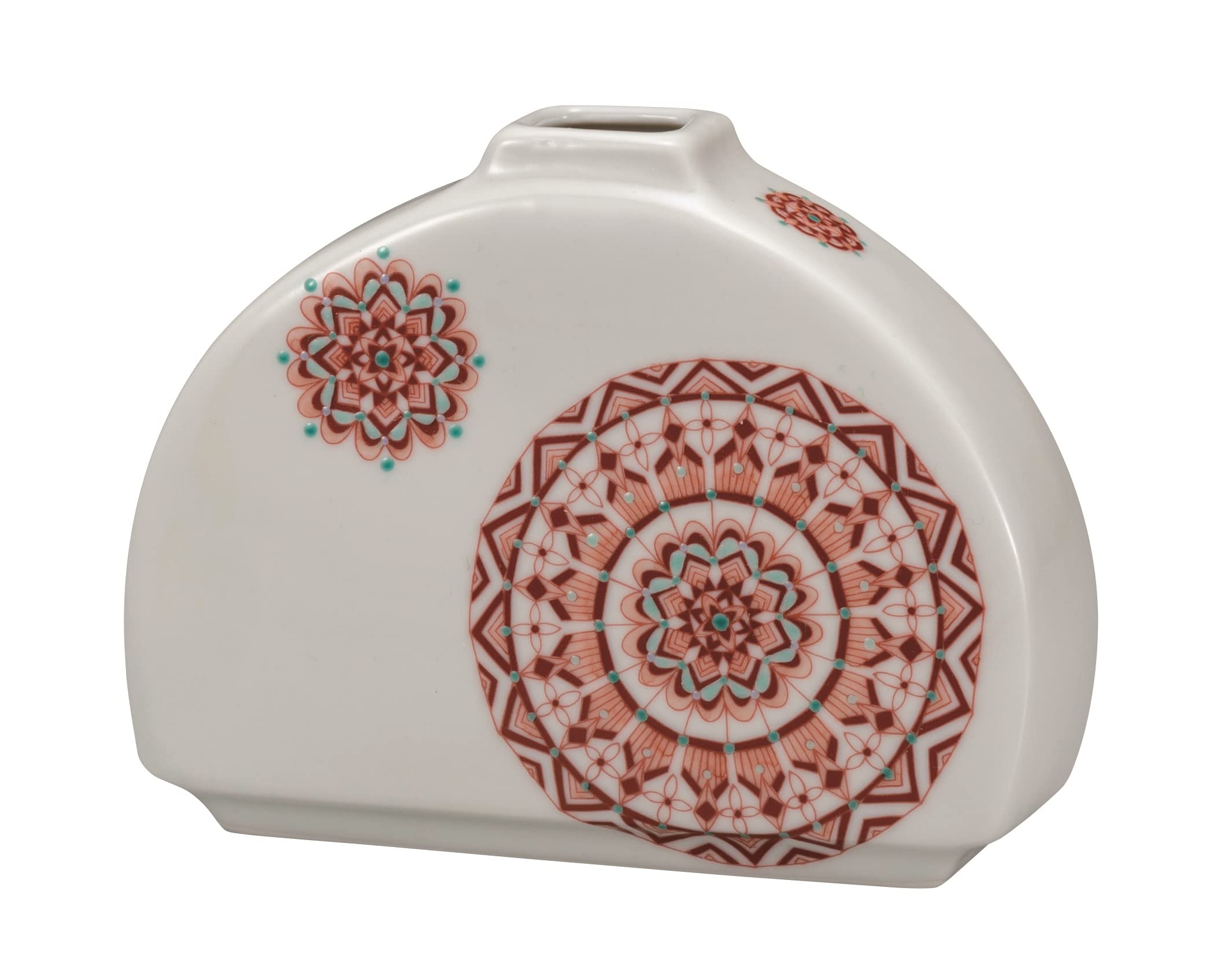 Amazon.co.jp: 九谷焼一輪生（5号）赤絵丸紋 大志窯 K7-1227 : ホーム