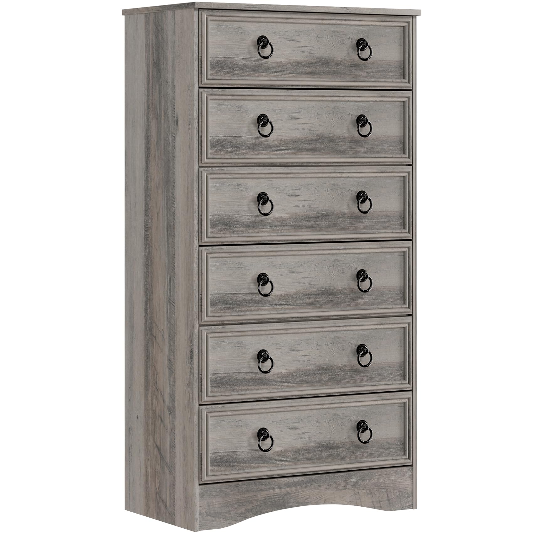Amazon.com: VVFLU 6 Drawer Dresser Tall, 52" Tall Grey Dresser for Bedroom,  Chest of Drawers, Large Storage Organizer for Clothes, Grey Vintage, for  Living Room, Bedroom, Hallway : Home & Kitchen