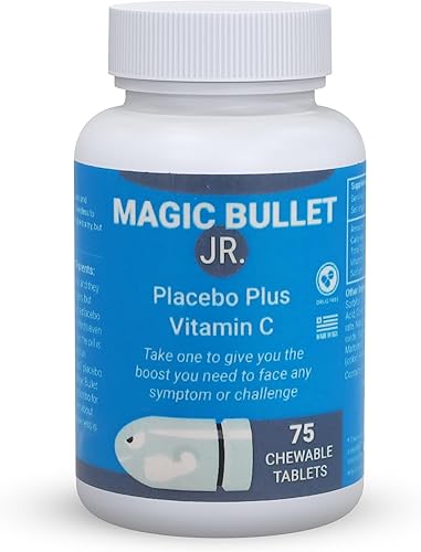 Magic Bullet JR. Tabletas de placebo masticables para niños (naranja intenso) - Ayúdalos a desbloquear el potencial de su mente para enfrentar sus