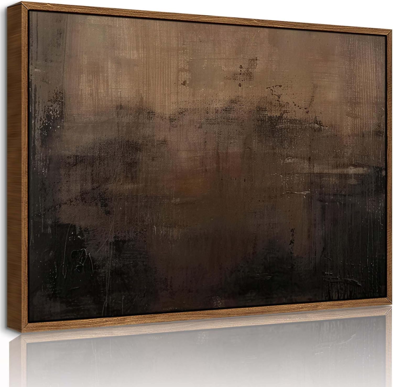 Photo 1 of ?Framed? Modern Abstract Canvas Wall Art - 24x36 Inch Earthy Decor for Living Room & Office