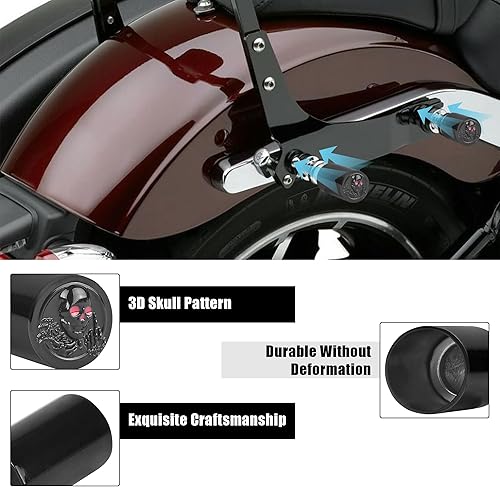 Miniatura 5 de Kit de cubierta de acoplamiento trasero de calavera 3D de 4 puntos para Harley Touring Electra Glide Road King Street Glide 2009-2023 Accesorios de