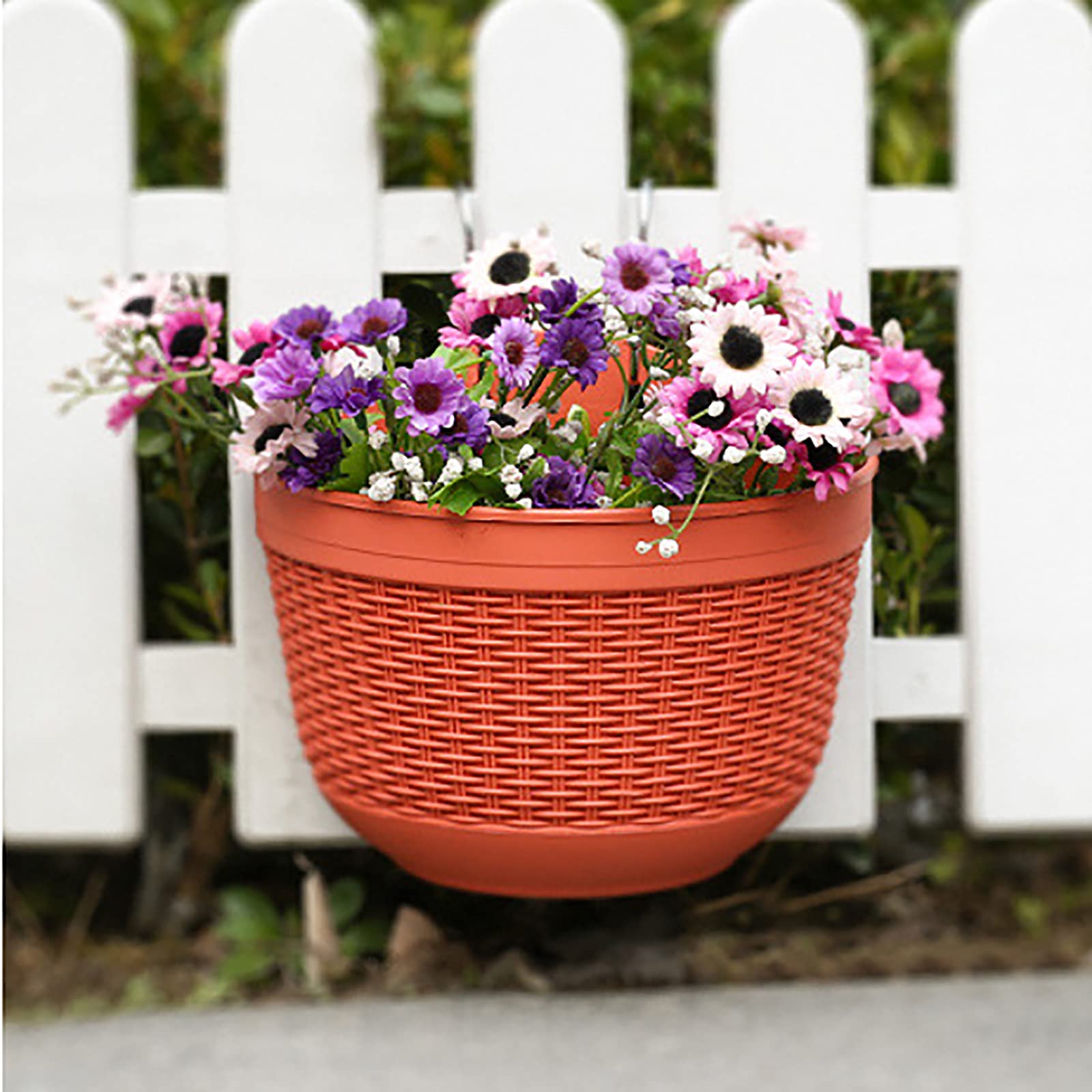 Lot De 3 Pots De Fleurs Verticaux En Plastique YSTP - Blanc - 23,9 Cm