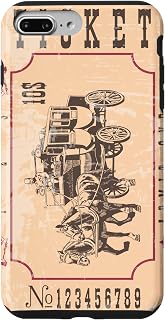 iPhone 7 Plus/8 Plus Horse Drawn Stagecoach Ticket Old Country Western Travel Case
