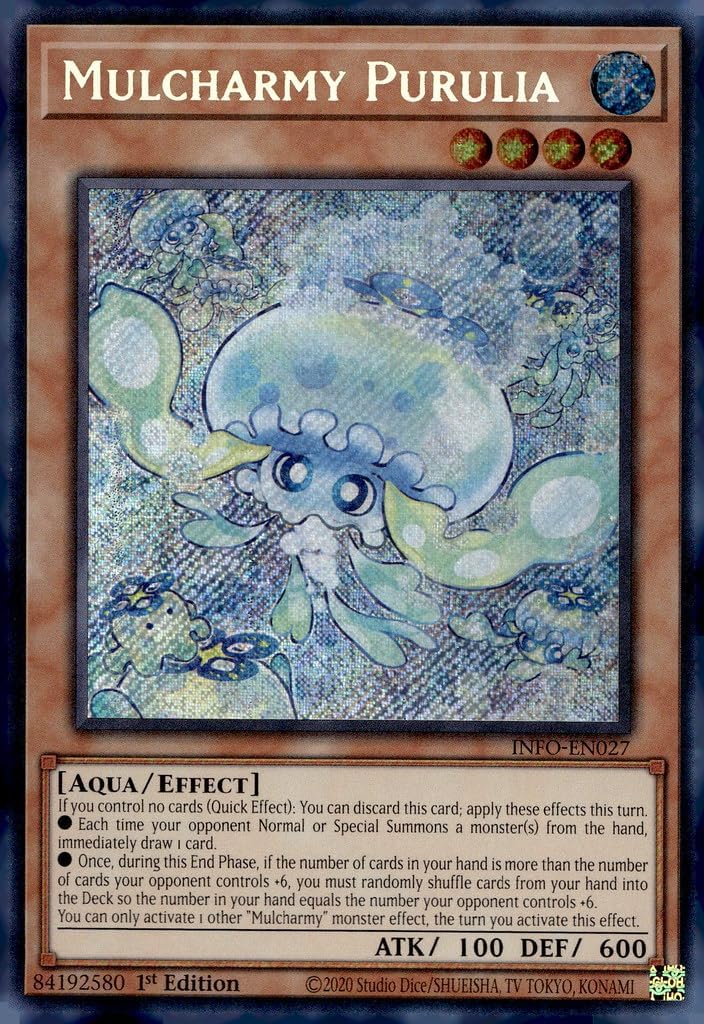 Yu-Gi-Oh! Mulcharmy Purulia Secret Rare 1st Edition - INFO-EN027 From Infinite Forbidden Set