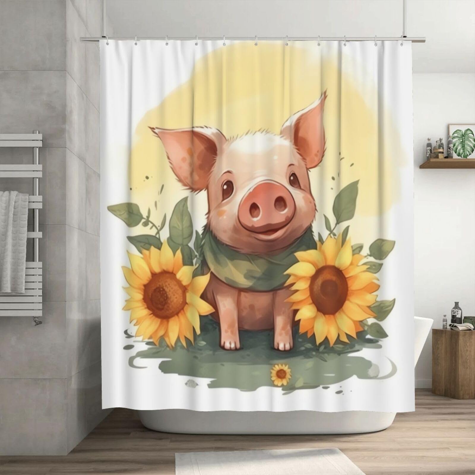 Rideau de douche souriant pour baignoire familiale : l'accessoire déco imperméable et épais