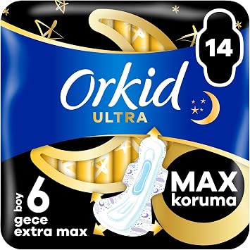 Orkid Ultra Hijyenik Ped Gece Ekstra Max Boy 6 14 Adet Ped
