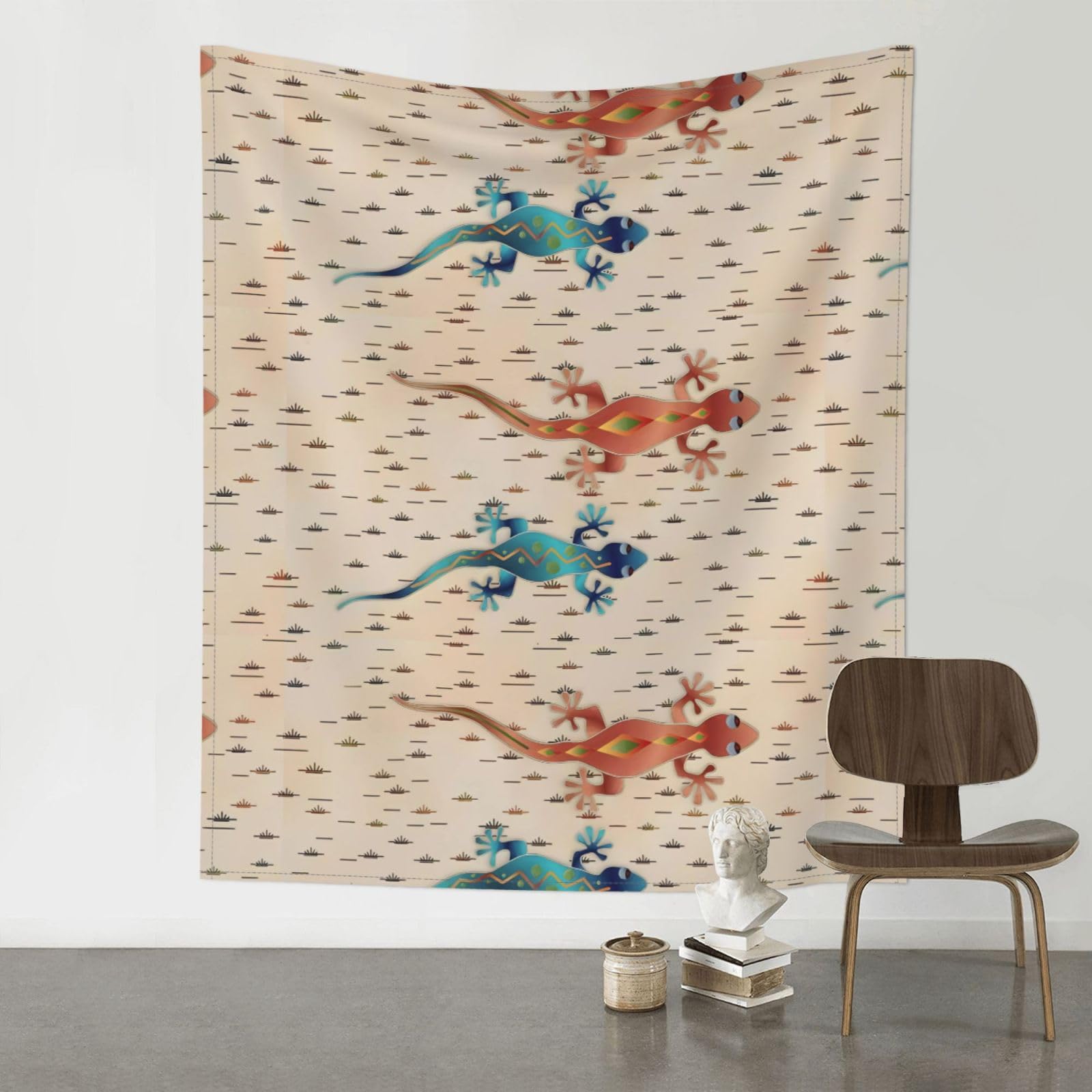 WHJSSF Geckos Prints Wall Tapestry 60x51in - Boho Decor Throw for Bedroom, Dorm, Picnic & Outdoor Adventures