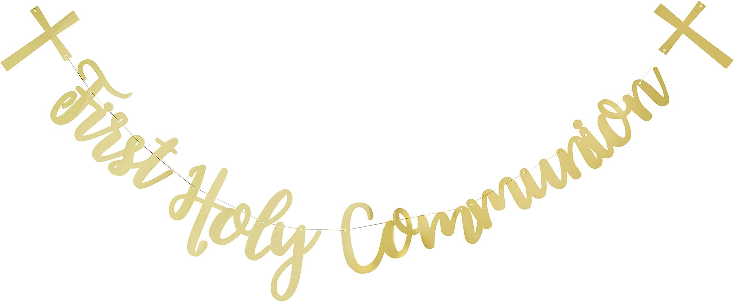 Club Green - First Holy Communion Banner - Gold - 2m