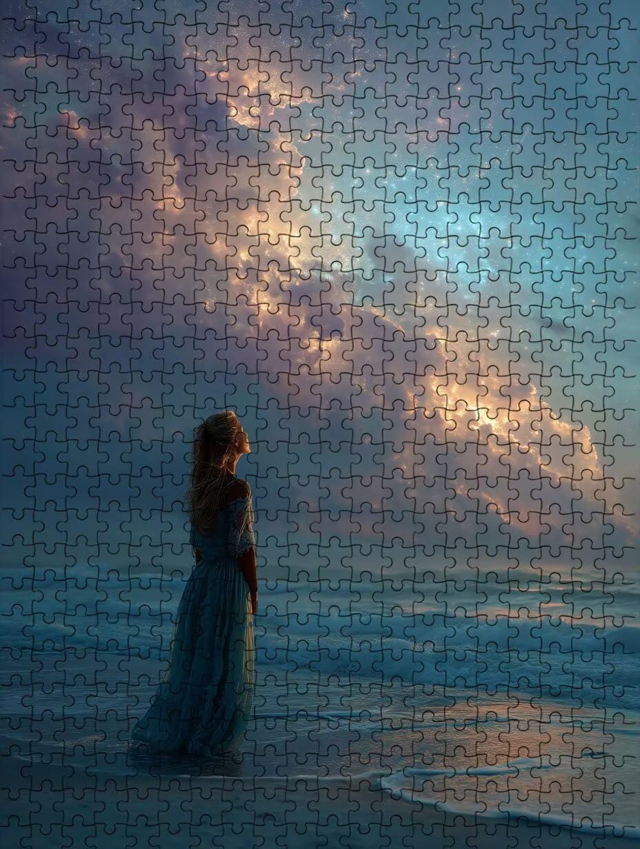 Drewniane puzzle dla dorosłych 4000, zabawne puzzle dekoracyjne, morze