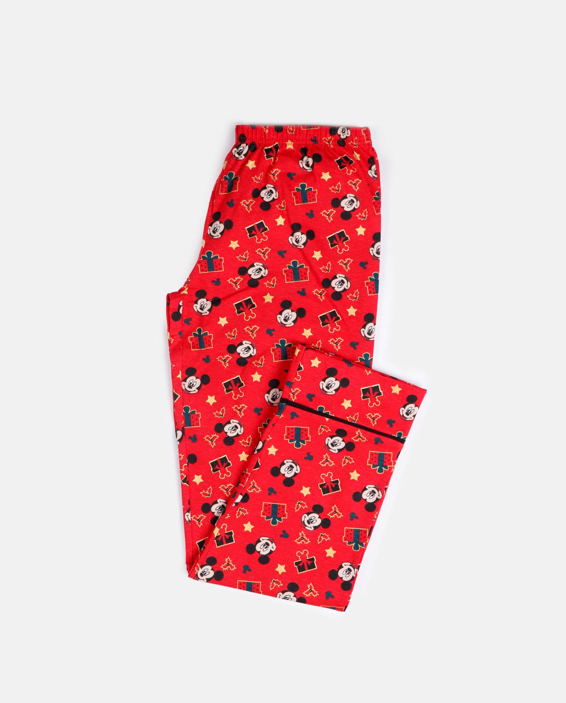 Disney Schlafanzug mit langen Ärmeln, Mickey Christmas für Jungen, rot, X-Large