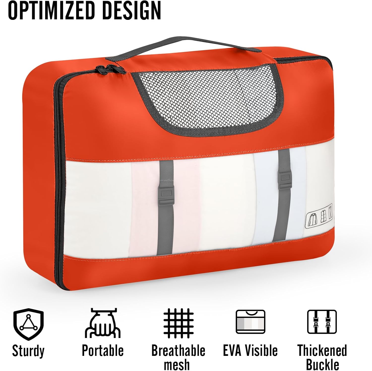 Veken 10 Set Packing Cubes for Travel Essential, Suitcase Organizer Bags in 4 Sizes, Carry-On Luggage Accessories with Large Laundry & Hanging Toiletry Bag, Must-Have for Airplane, Road Trip & Camping - Image 4