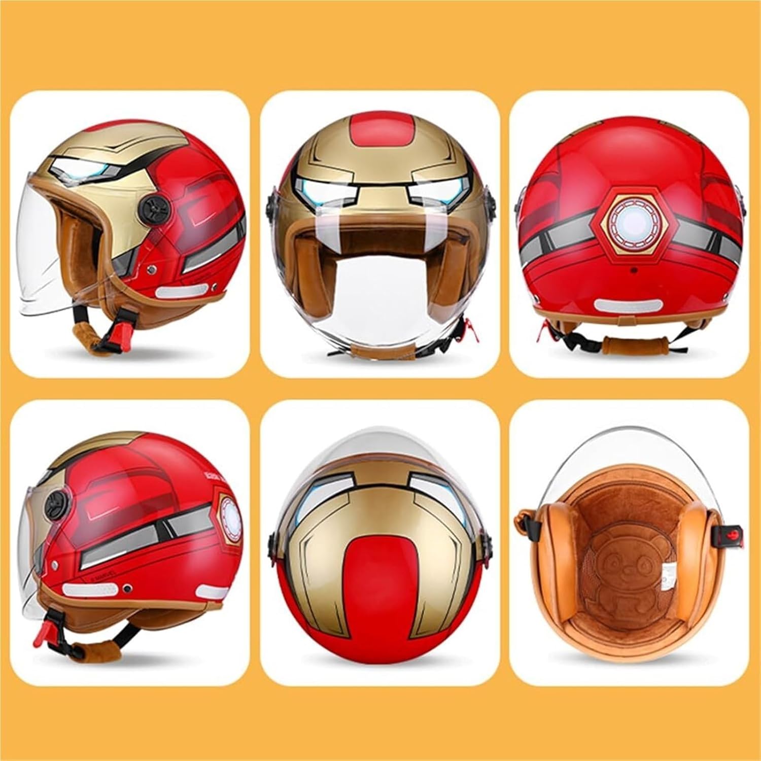 Kids 3/4 Open Face Motorcycle DOT Approved Helmets for 2-14 Years Old, Youth Child Toddler Street Dirt-Bike ATV Half Helmets for Electric Scooter Moped Go-Kart