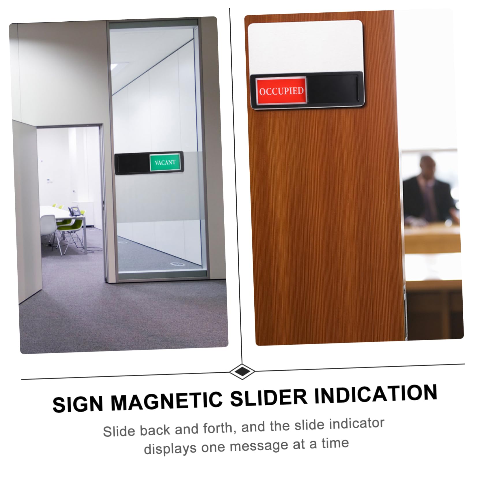 SHINEOFI 10piezas Privacy Sign Magnético Deslizante Para Oficina Indicador De Ocupado Cartel De Privacidad Para Sala De Reuniones y Baños Fácil Instalación Material Magnética