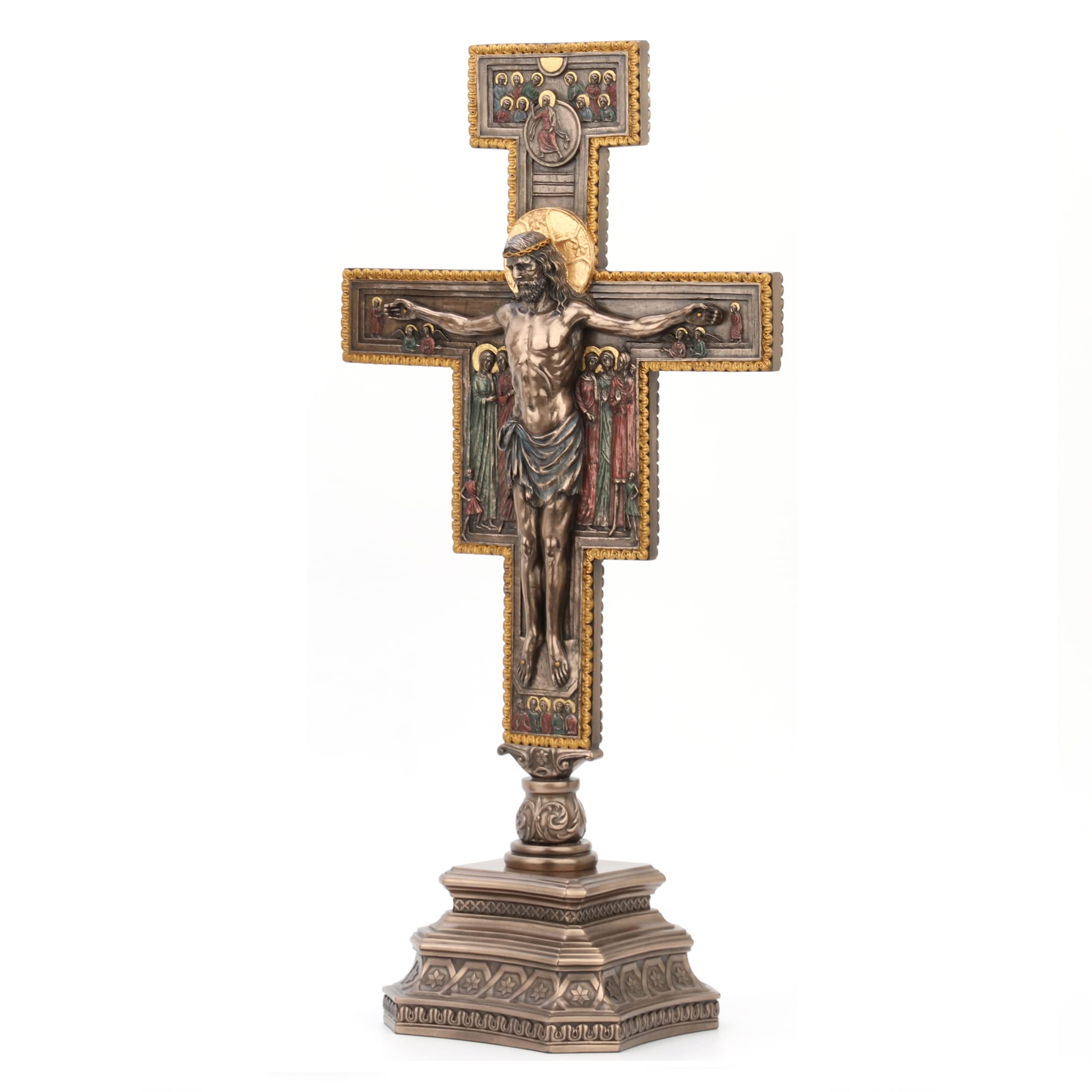 Amazon.com: Veronese Design 21 7/8 San Damiano Crucifix On Stand