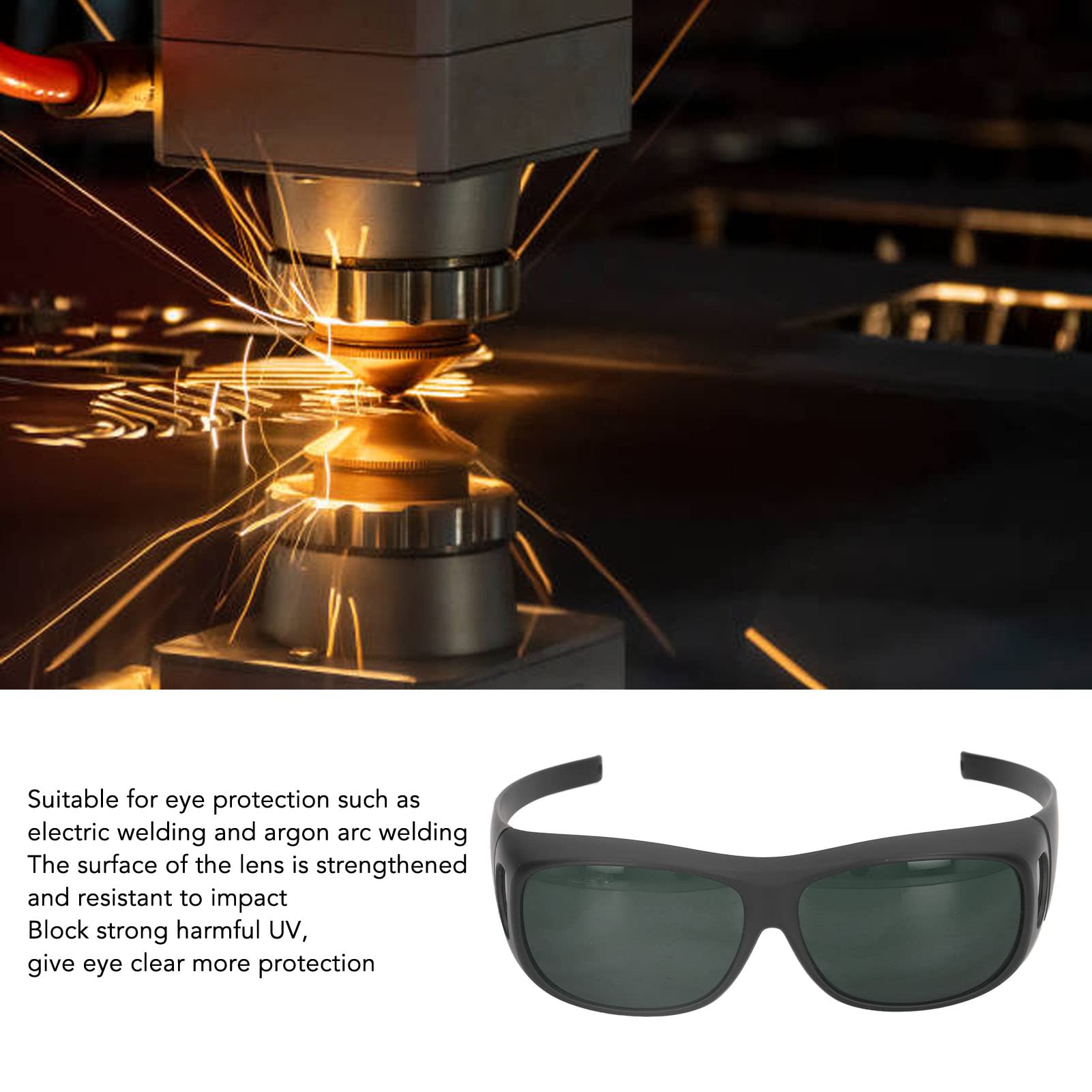 Ejoyous Occhiali per Saldatura, Occhiali per Saldatura Professionali in Nylon PC, Lenti con Filtro UV Antigraffio e Resistenti Agli Urti, Leggeri e Antiscivolo per Elettrosaldatura Ad di Argon