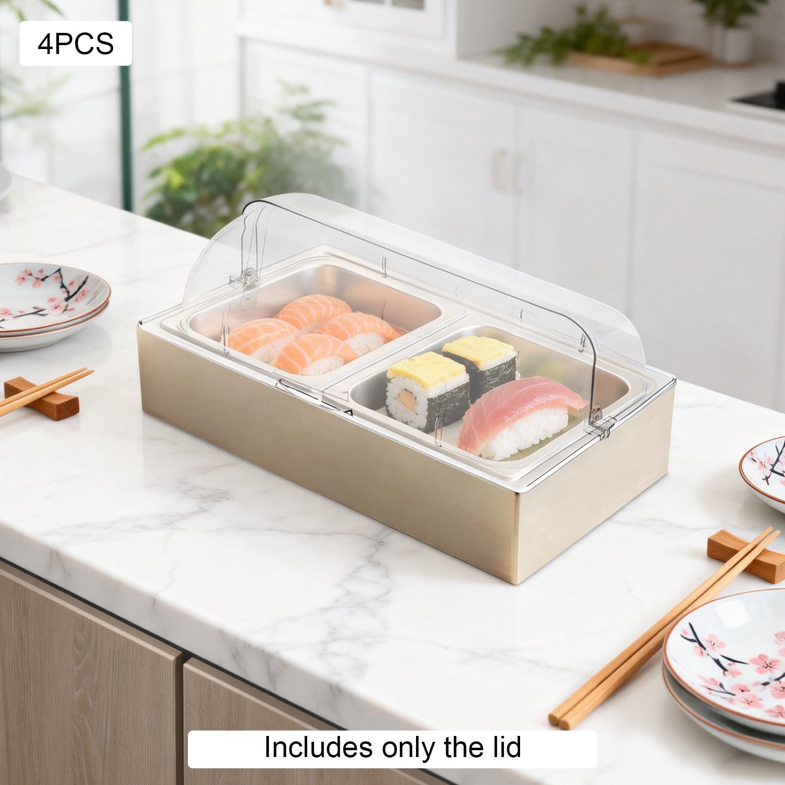 4 coperchi roll-top per catering
