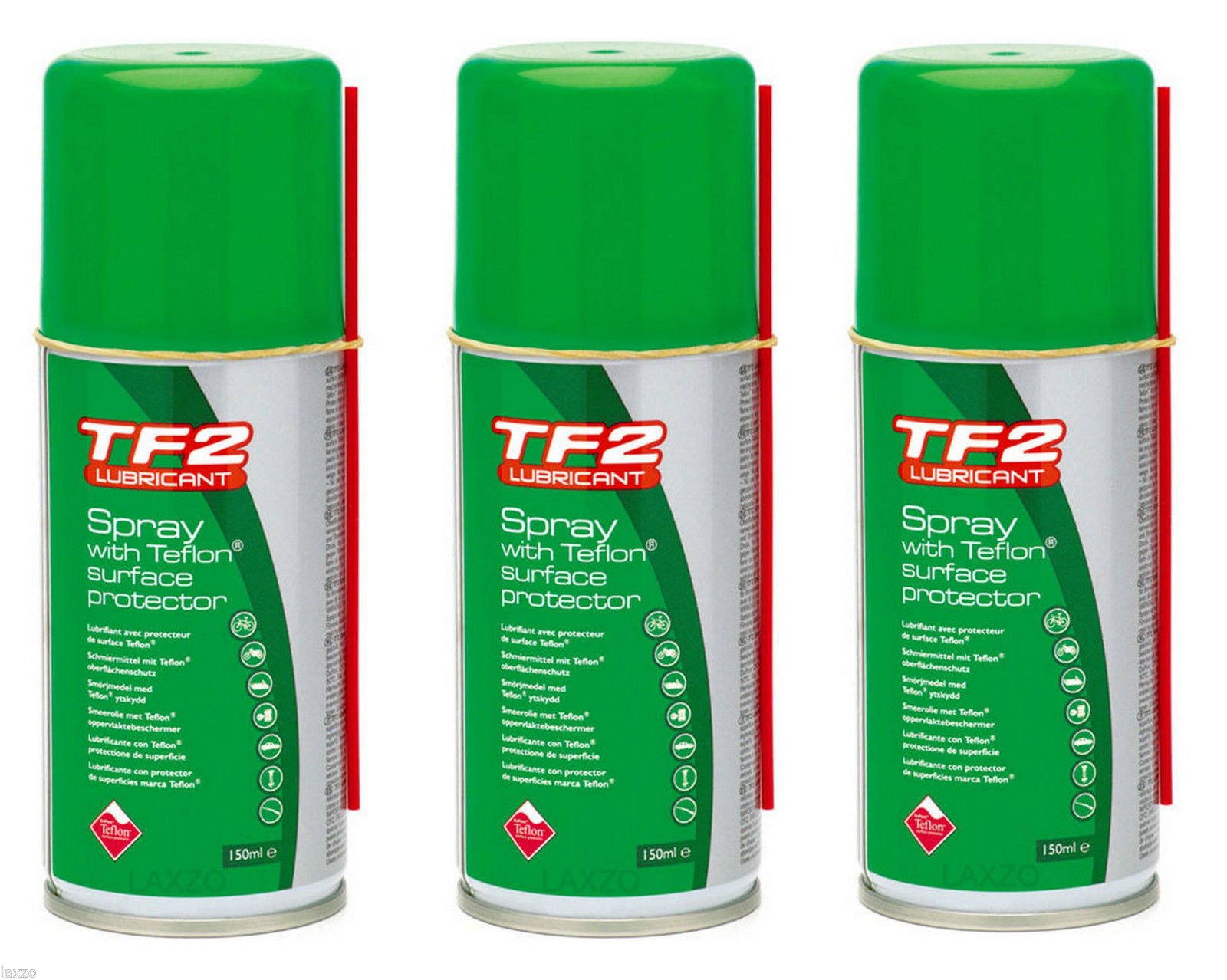 WELDTITE TF2 Aerosol Spray with Teflon Surface Protector, 150ml, 3 Packs, High Lubricity, Water Repellent, Cleans & Protects, Prevents Corrosion, 0.15L, 0.15oz