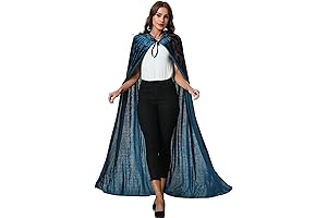 Unisex Velvet Hooded Cape: A Cloaked Enigma of Enchanting Grace