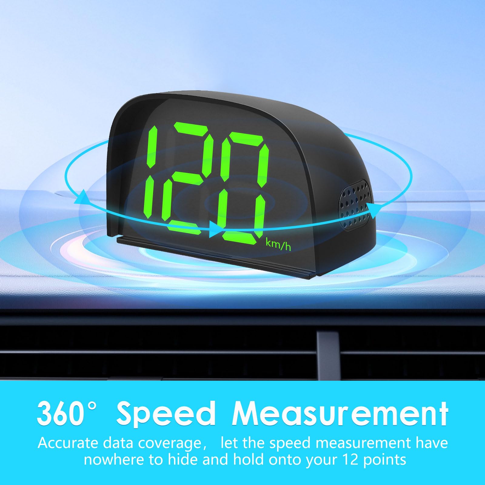 Tachimetro digitale per auto, HUD Auto Head Up Display, Tachimetro Intelligente GPS Digitale Universale, Tachimetro per Moto, Plug and Play, Carica USB, LED Grande schermo per Auto, Camion, Moto