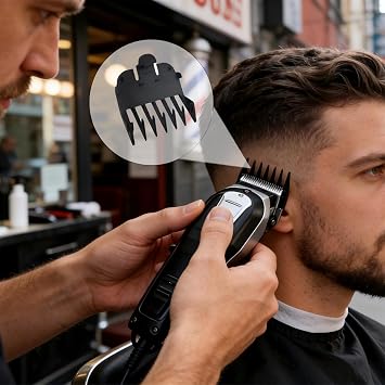 3Pcs Clipper Guards Set for Hair Clippers 1/16(1.5mm), 1/8(3mm), 3/16(4.5mm), Professional Hair Clipper Combs Guides, for Barbers, Hair Salons, Home Haircuts, Pet Haircuts