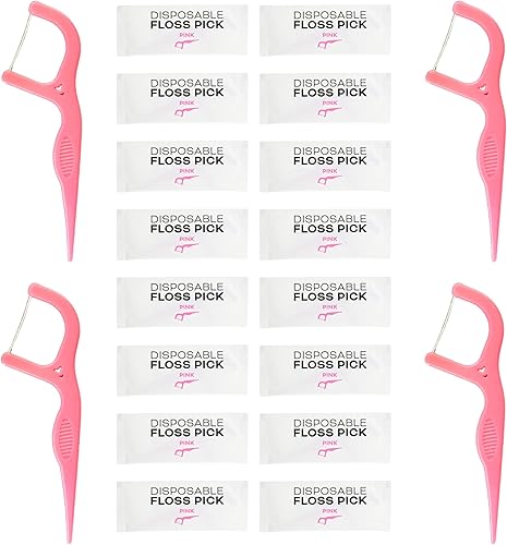 Púas de hilo dental listas para viajar, paquete a granel de 150 hilos dentales envueltos individualmente, hilo dental suave, fuerte y resistente a