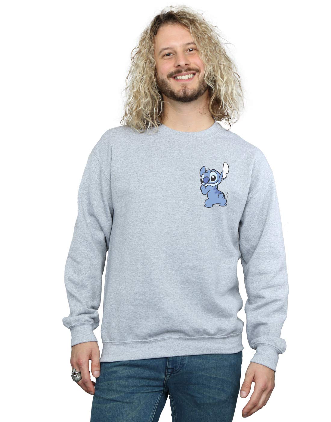 Lilo & Stitch Backside Print Sweatshirt - Disney - Grey - XXXL