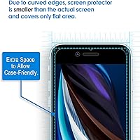Vista 4 de JETech Protector de pantalla para iPhone SE 3/2 (edición 2022/2020), 4.7 pulgadas, película de vidrio templado, paquete de 3