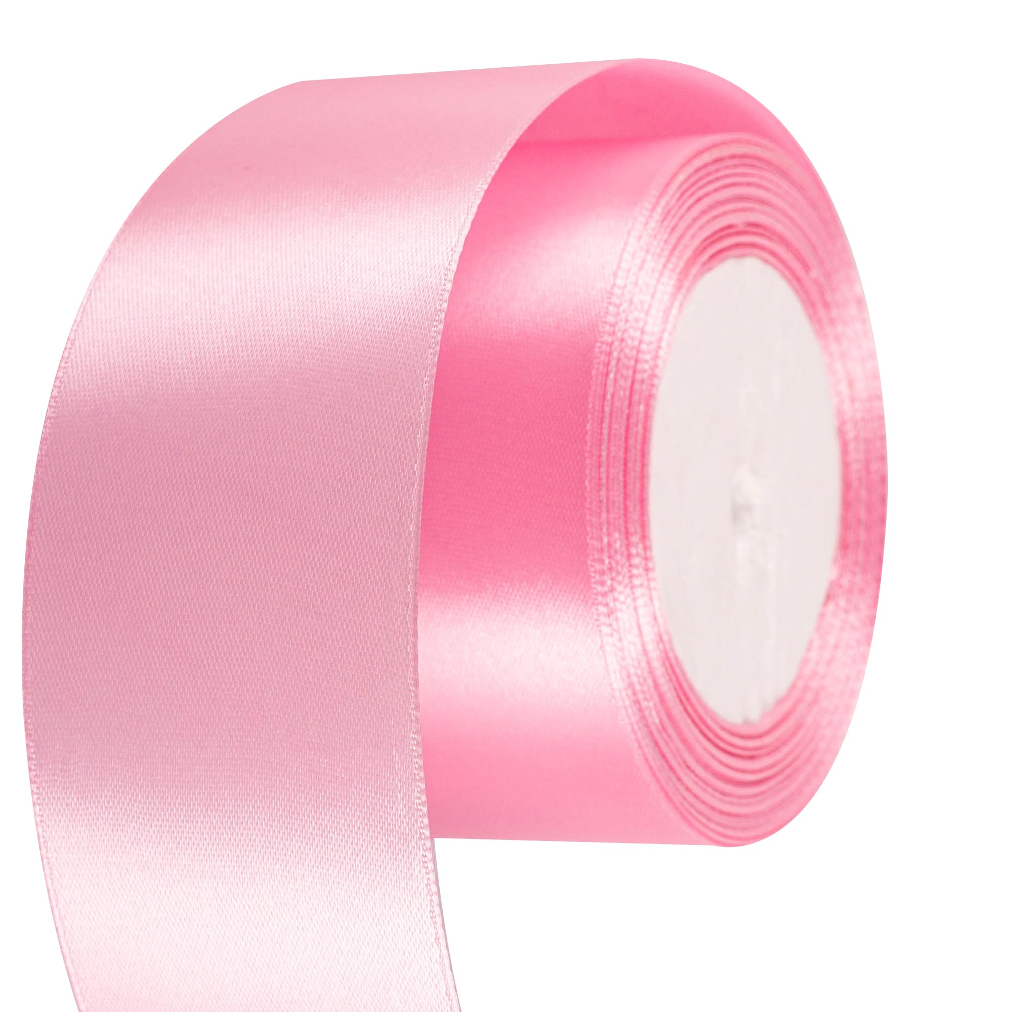 50mm Wide White Ribbon Thick Wedding Car Ribbon 22m, 2 inch Thick White Satin Ribbon for Gift Wrapping Wedding Car Christmas Birthday Cake Hair Bow Florist Bouquet Crafts Decorations — view 152