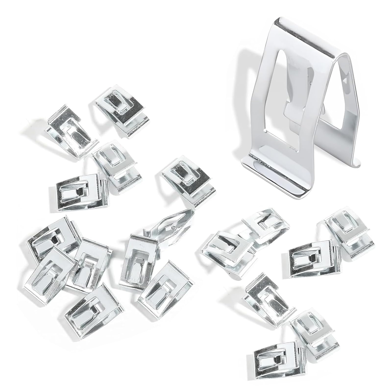 20 Pcs Universal Dashboard Trim Clips Waterproof Trim Metal Rustproof Fixing Fast Wire Clip Base Metal Trim Retainer