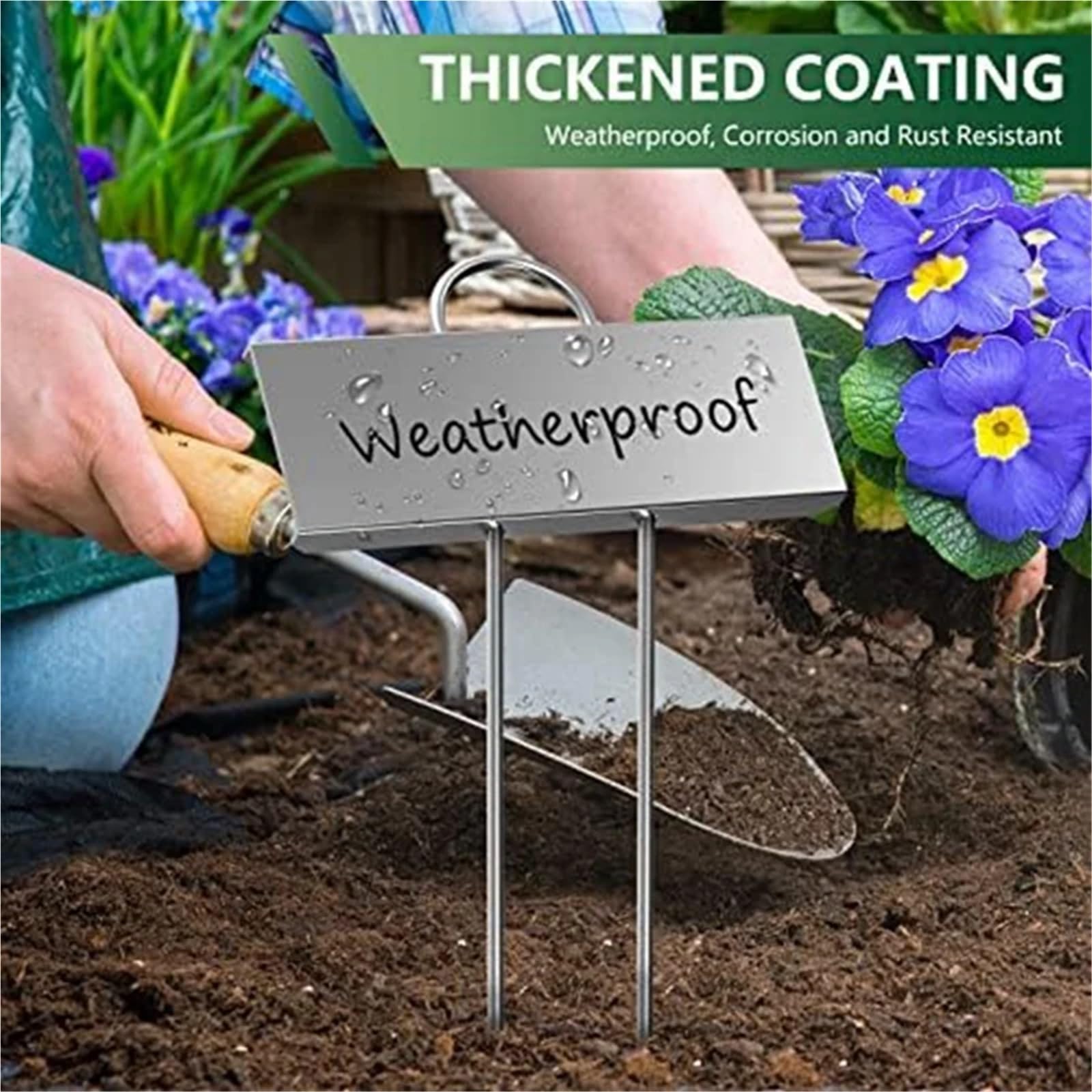 Pflanzenetiketten aus Metall, wetterfest, wiederverwendbar, für Gemüse, Kräuter, Blumen, Samen, Gewächshaus, langlebig, 30 Stück