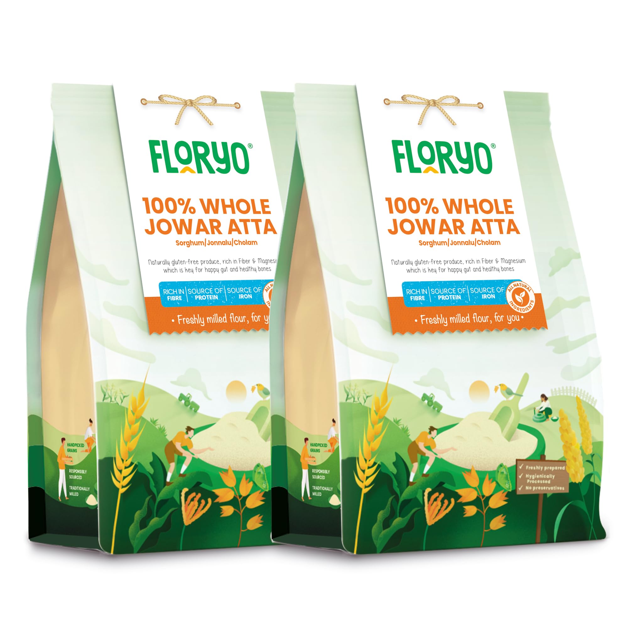 Floryo 100% Whole Jowar Atta (Sorghum Flour) | Combo Pack of 2 | Freshly Milled After Order | Naturally Gluten-Free Flour | 100% Pure Jowar/Cholam | Rich in Protein & Fibre | 2 x 1 kg (B0DFCKRWLB) Amazon Price History, Amazon Price Tracker