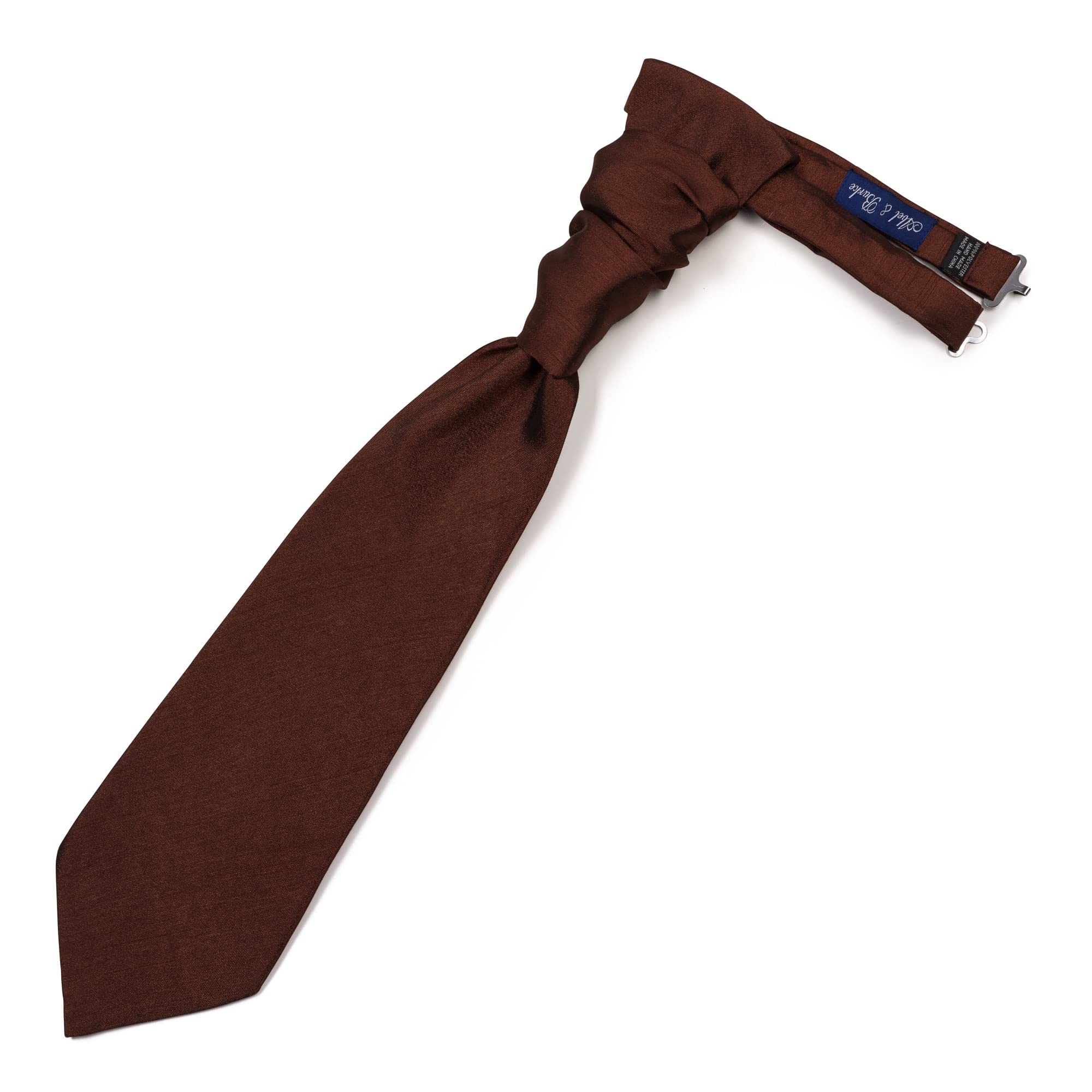 Abel & Burke Chocolate Brown Shantung Cravat #AB-WCR1005/19