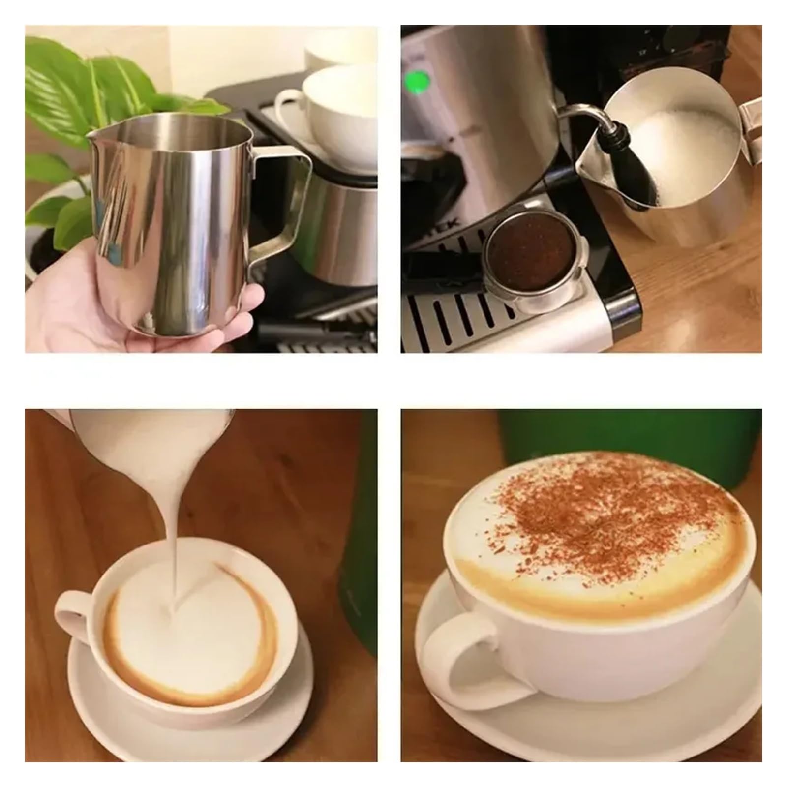 Lahua – tasse à lait en acier inoxydable, 350/600/1000ml, pichet à lait artisanal, pichet à café Latte, mousseur, pichet d'art