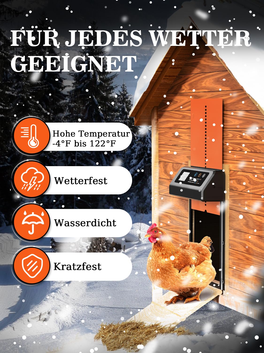 Sportello Automatico Per Pollaio - Con Timer E Protezione Anti-Incastro - Foto 9