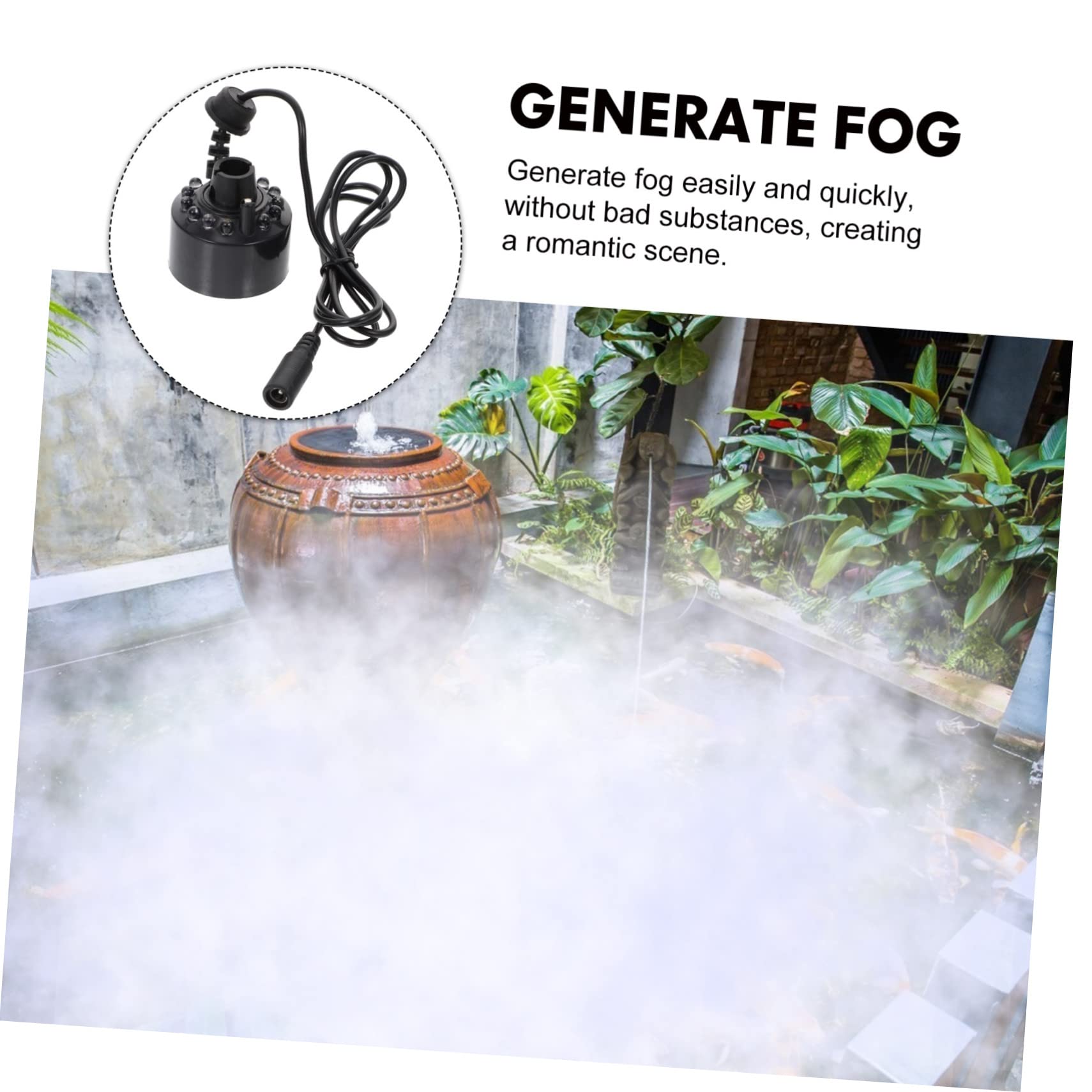 OSOLADY Fog Machine Fish Tank Light Maker Led Halloween Cauldron Diffuser Water Mister Easy to Use Ideal for Rockery Aquarium