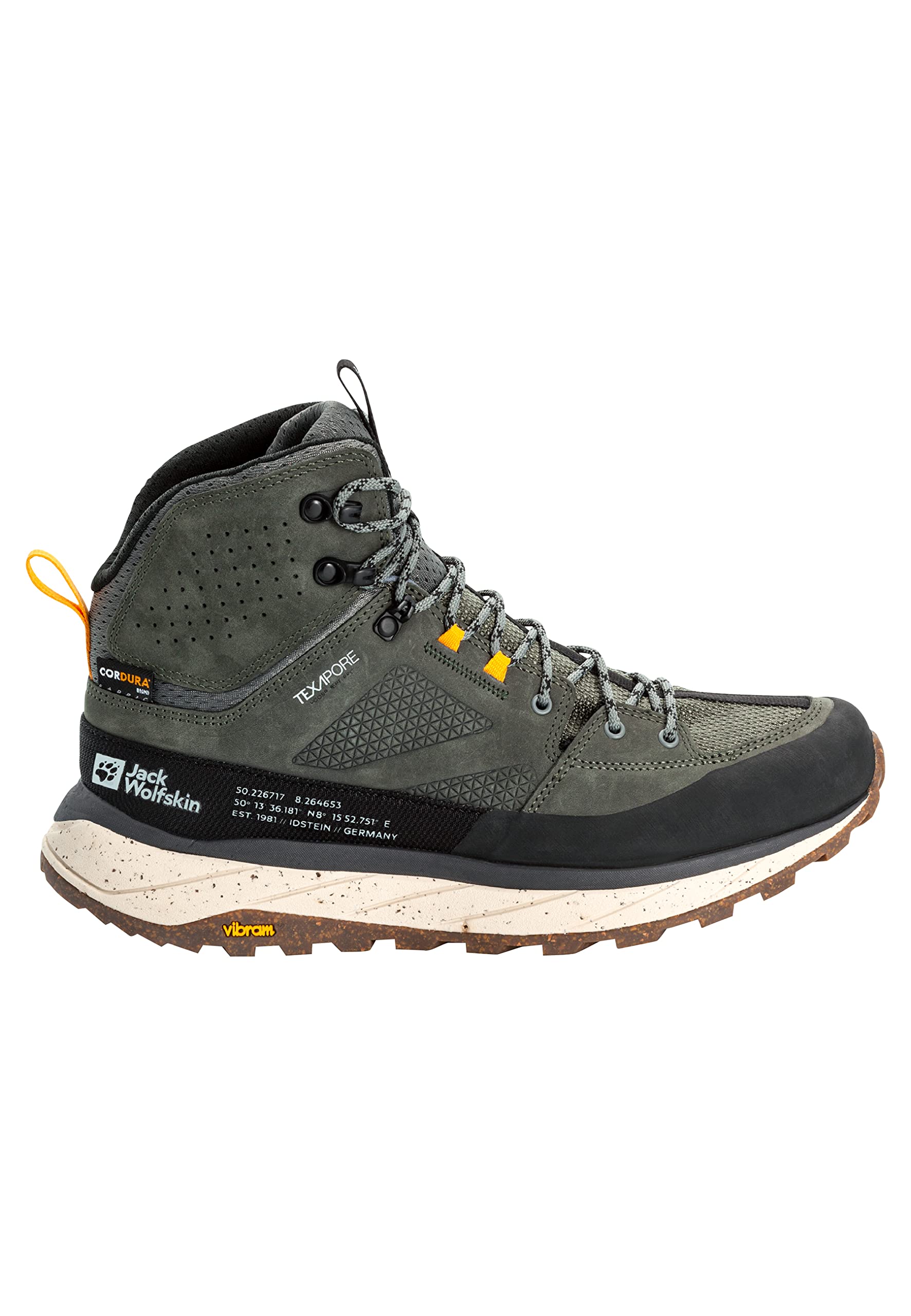 Jack Wolfskin Men's Terraquest Texapore Mid M Walking Shoe, Gecko Green, 11 UK