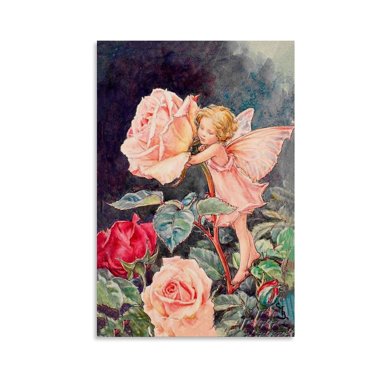 Amazon.com: WSXCWQ Illustrator Cicely Mary Barker Flower Fairy Art