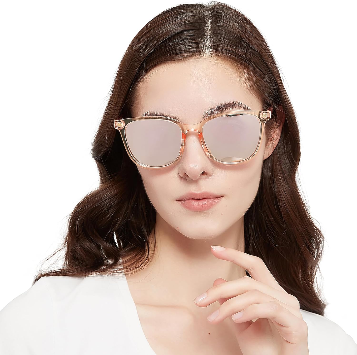 SIPHEW Mirrored Polarized Sunglasses for Women - Designer Oversized Square Beach Eyewear w UV400 Protection - Image 3