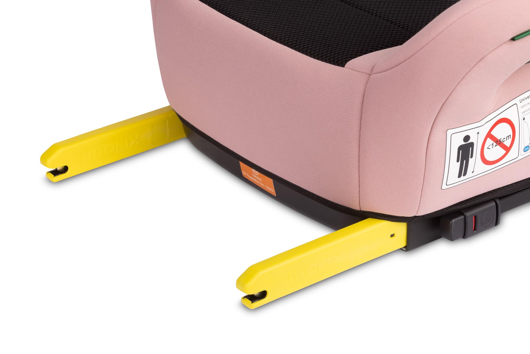 CARETERO - Sitzerhöhung Auto Kinder Isofix - Kindersitzerhöhung 125-150 cm - Autositzerhöhung mit Armlehnen und Abnehmbarem und Waschbarem Bezug - ECE R129/03 und i-Size Konform - Rosa