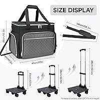 Vista 2 de Bolsa de mano con ruedas para profesores 2025 con organizador de archivos de acordeón