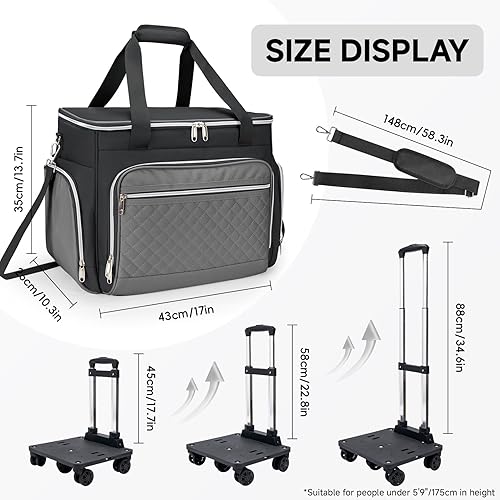 Miniatura 2 de Bolsa de mano con ruedas para profesores 2025 con organizador de archivos de acordeón