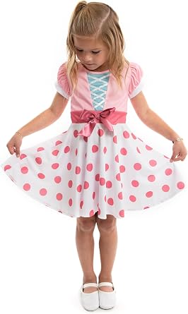 Little Adventures Bo Peep Twirl Dress Up Costume - Machine Washable Child Pretend Play Party Dress
